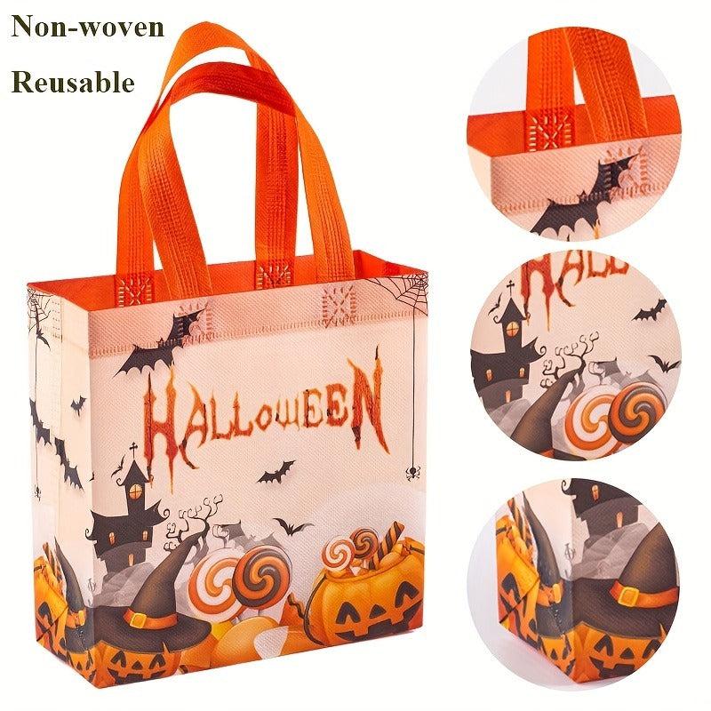 4pcs Halloween Trick Or Treat Bags Small Halloween Tote Bags With Handles