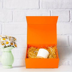 Orange Gift Box with Magnetic Closure