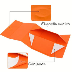 Orange Gift Box with Magnetic Closure