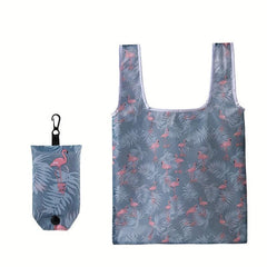 Portable Folding Bag Floral Polyester Bag for Shopping