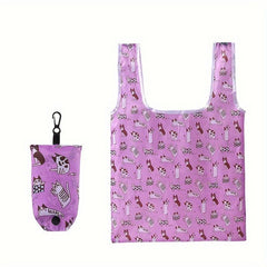 Portable Folding Bag Floral Polyester Bag for Shopping