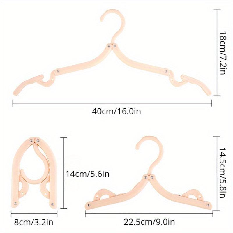 3pcs Portable Travel Hanger Retractable Plastic Rack Drying Rack
