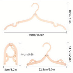 3pcs Portable Travel Hanger Retractable Plastic Rack Drying Rack