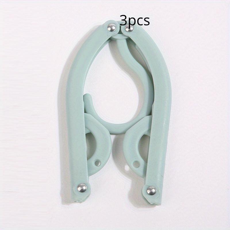 3pcs Portable Travel Hanger Retractable Plastic Rack Drying Rack