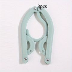 3pcs Portable Travel Hanger Retractable Plastic Rack Drying Rack