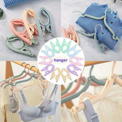 3pcs Portable Travel Hanger Retractable Plastic Rack Drying Rack