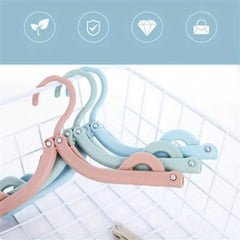 3pcs Portable Travel Hanger Retractable Plastic Rack Drying Rack