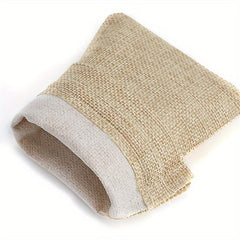 12pcs Christmas Burlap Gift Bag Drawstring 4 Patterns Party Decor