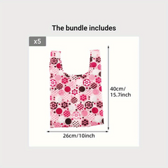 Portable Shopping Bag Printed Storage Bag Foldable Shopping Bag