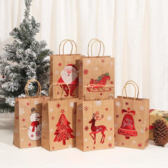 Christmas Paper Gift Bags Snowflakes Christmas Tree Candy Cookie Bag