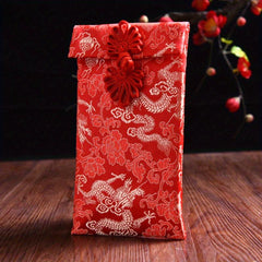 Brocade Fabric Red Envelope - Year of the Rat Design