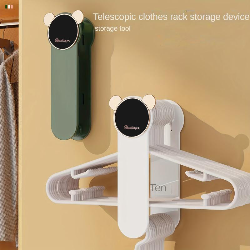 Telescoping Hanger Storage Organizer Holds Up To 30-50 Hangers