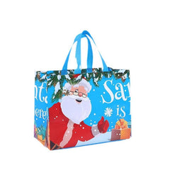 4pcs Holiday Laminated Non-woven Tote Gift Bag Set