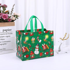 4pcs Holiday Laminated Non-woven Tote Gift Bag Set