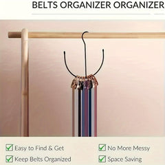 Large Capacity Belt Storage Hook Tie Scarf Shoe Clip Hook