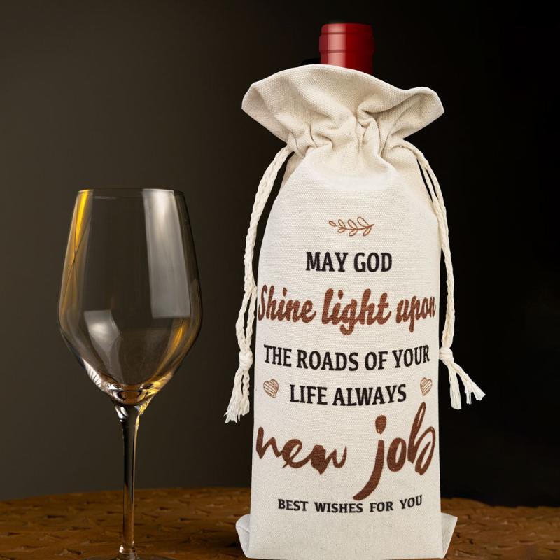 Job Wine Bottle Gift Bag - Coworker Leaving Farewell Party Decorations Bag