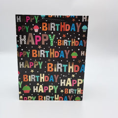 4pcs Hot Stamped Card Paper Bags, 4 Designs Mixed, Single Hand-held Length 18x10