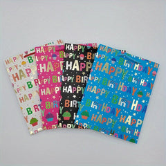4pcs Hot Stamped Card Paper Bags, 4 Designs Mixed, Single Hand-held Length 18x10