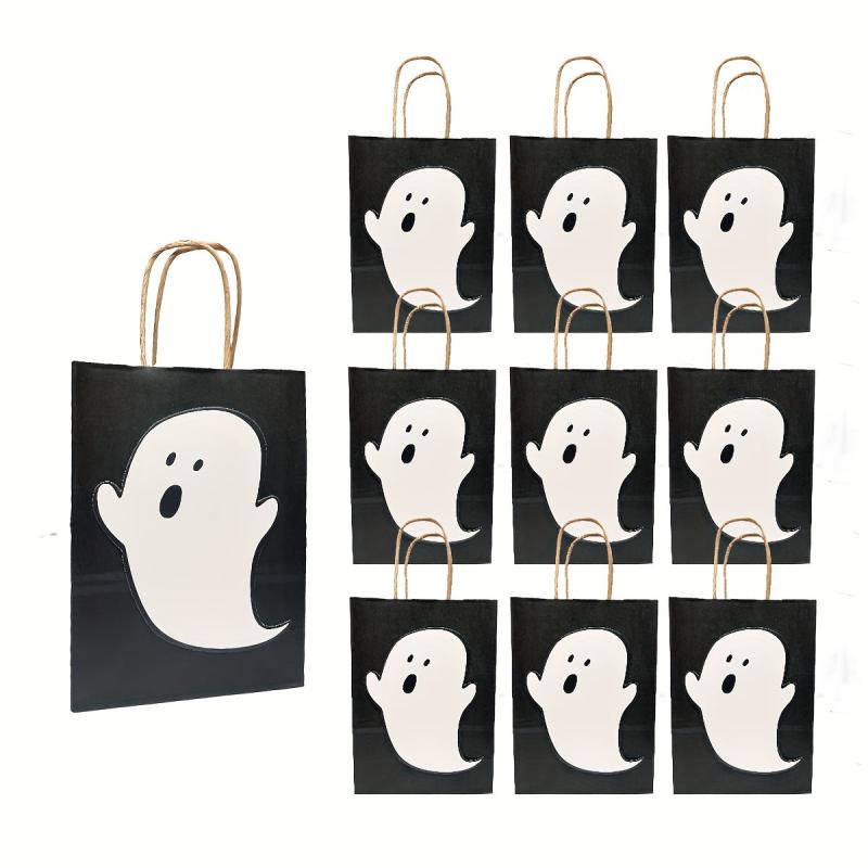 10pcs Halloween Ghost Cartoon Gift Bags Candy Tote Bags