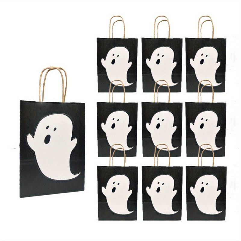10pcs Halloween Ghost Cartoon Gift Bags Candy Tote Bags