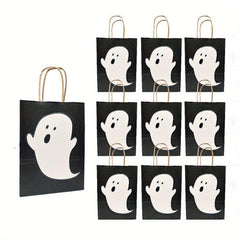 10pcs Halloween Ghost Cartoon Gift Bags Candy Tote Bags