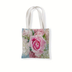 American Rustic Rose Flower Printed Retail Bag Casual Tote Bag