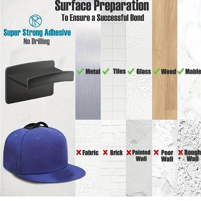 No Drill Hat Rack - Easy Hat and Cap Organization