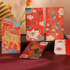 6pcs Lucky Money Red Envelopes Happy Chinese New Year Decorative Red Enve