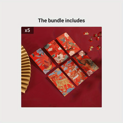 6pcs Lucky Money Red Envelopes Happy Chinese New Year Decorative Red Enve