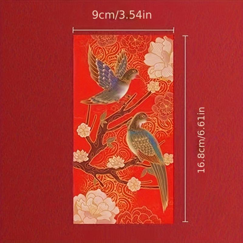 6pcs Lucky Money Red Envelopes Happy Chinese New Year Decorative Red Enve