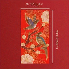 6pcs Lucky Money Red Envelopes Happy Chinese New Year Decorative Red Enve