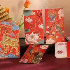 6pcs Lucky Money Red Envelopes Happy Chinese New Year Decorative Red Enve