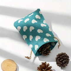 2pcs Linen Drawstring Pocket Gift Jewelry Bag Wedding Party Packaging Bag