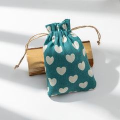 2pcs Linen Drawstring Pocket Gift Jewelry Bag Wedding Party Packaging Bag