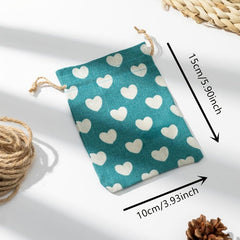 2pcs Linen Drawstring Pocket Gift Jewelry Bag Wedding Party Packaging Bag