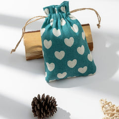 2pcs Linen Drawstring Pocket Gift Jewelry Bag Wedding Party Packaging Bag