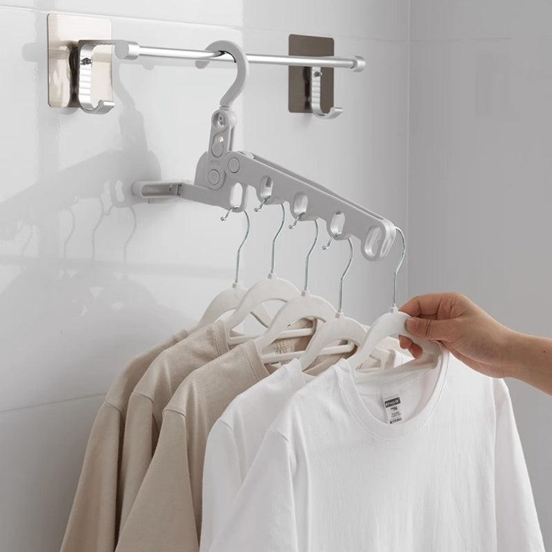 Portable Folding Travel Clothes Hanger - 5 Hole Business Trip Must-Have