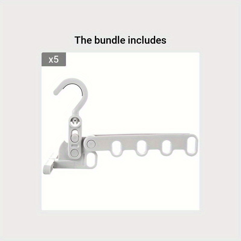 Portable Folding Travel Clothes Hanger - 5 Hole Business Trip Must-Have