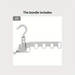 Portable Folding Travel Clothes Hanger - 5 Hole Business Trip Must-Have