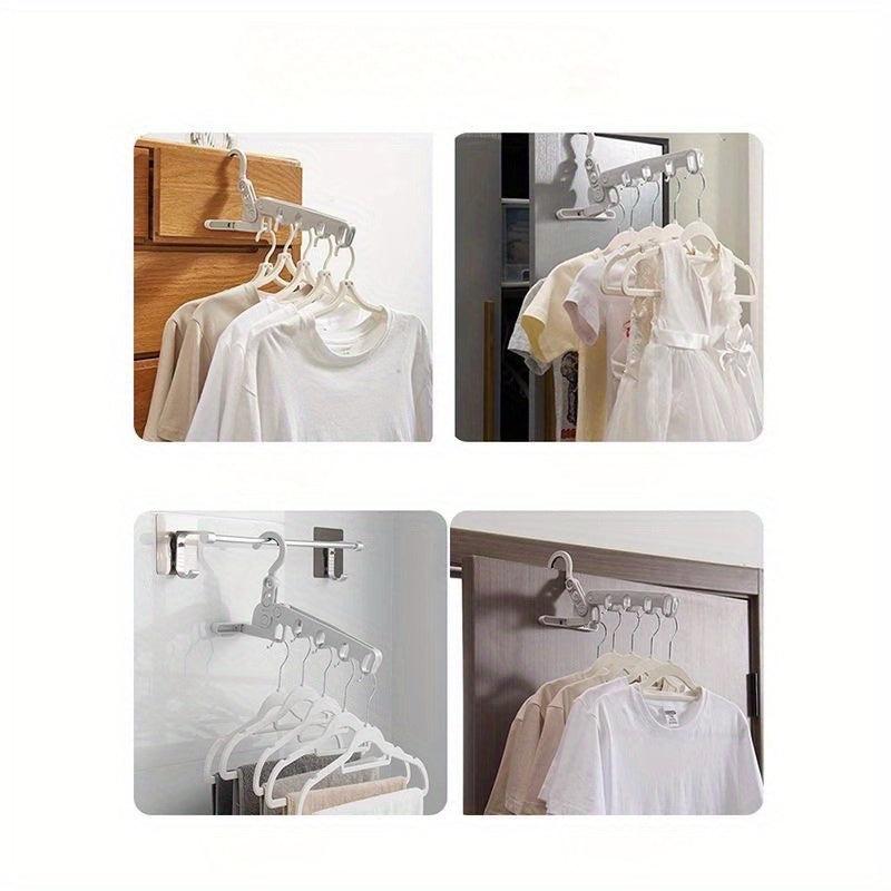 Portable Folding Travel Clothes Hanger - 5 Hole Business Trip Must-Have