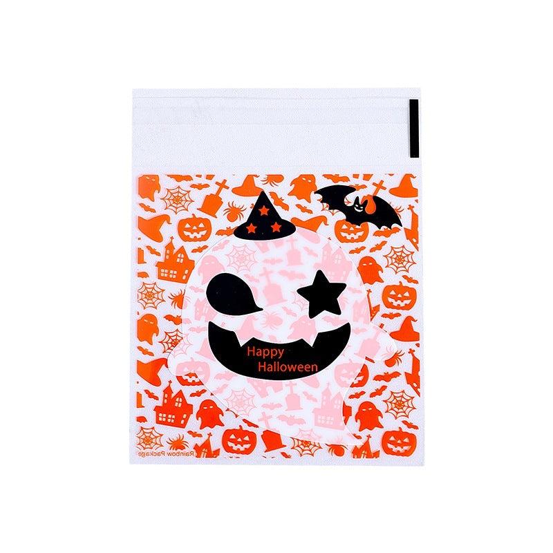 100pcs Halloween Ghost Pumpkin Self Adhesive Bag Soap Packaging Bag