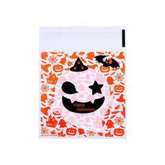 100pcs Halloween Ghost Pumpkin Self Adhesive Bag Soap Packaging Bag