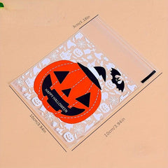 100pcs Halloween Ghost Pumpkin Self Adhesive Bag Soap Packaging Bag