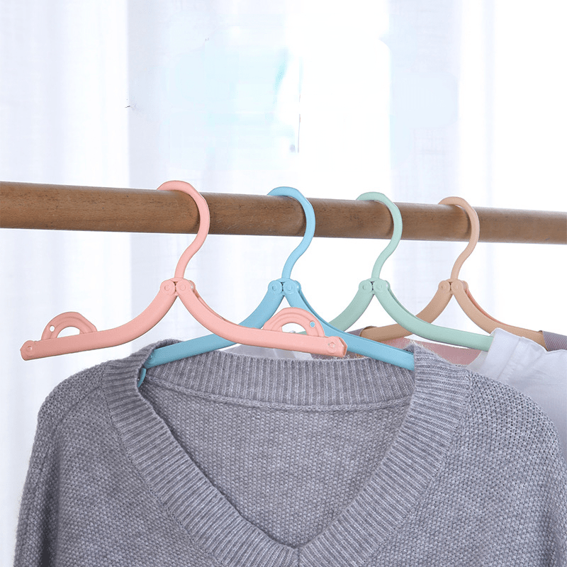 Portable Travel Folding Clothes Rack Telescopic Hanger