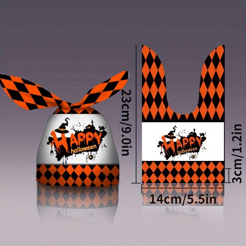 10pcs Halloween Bags Rabbit Ears Candy Bag Snack Baking Cookie Gift DIY
