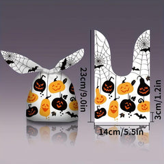 10pcs Halloween Bags Rabbit Ears Candy Bag Snack Baking Cookie Gift DIY