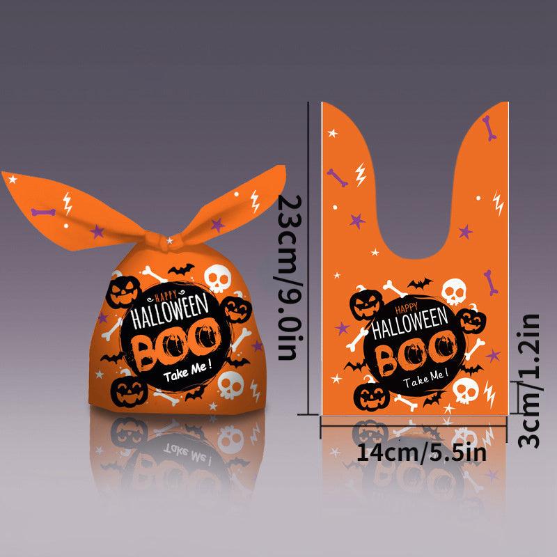 10pcs Halloween Bags Rabbit Ears Candy Bag Snack Baking Cookie Gift DIY