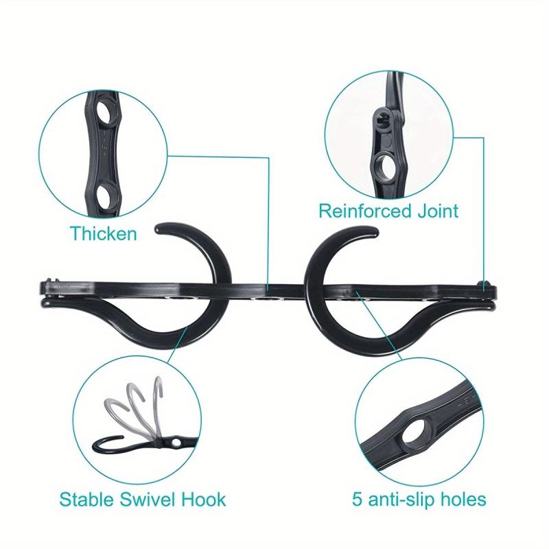Space Saving Multifunctional Magic Hook Hanger 5 Holes Plastic Hanger