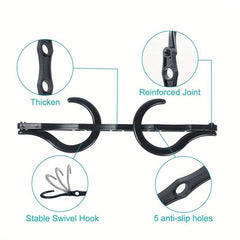 Space Saving Multifunctional Magic Hook Hanger 5 Holes Plastic Hanger
