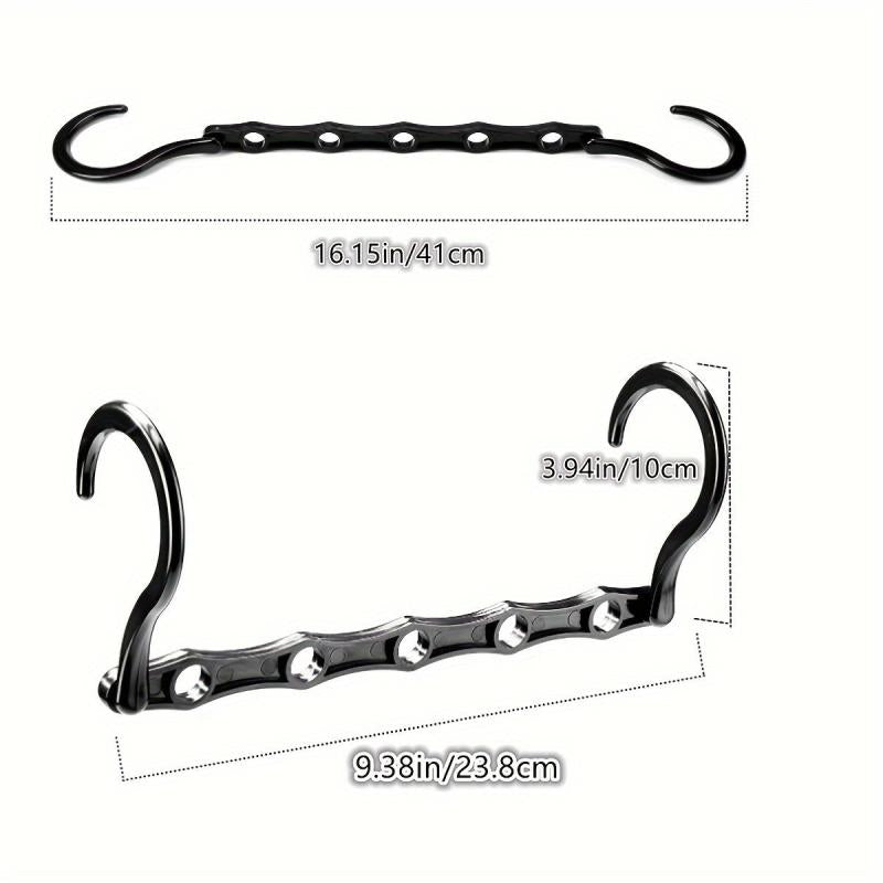 Space Saving Multifunctional Magic Hook Hanger 5 Holes Plastic Hanger